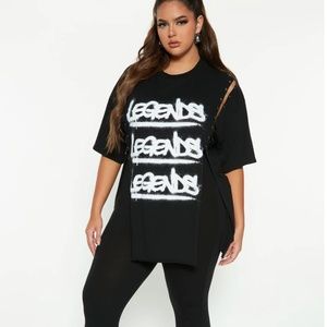 Fashion Nova Graphic Tee and Legging Set